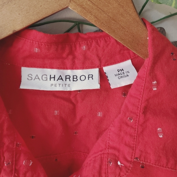 90s Style Red Button-down Top - Picture 4 of 6